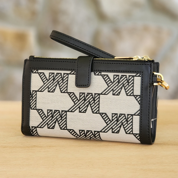 Michael Kors Jet Set Logo LG Double Zip Wristlet - Picture 2 of 6